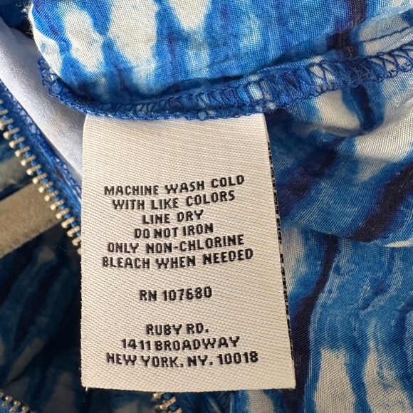 Ruby Rd Royal and White Zip-Up Jacket - Picture 7 of 7